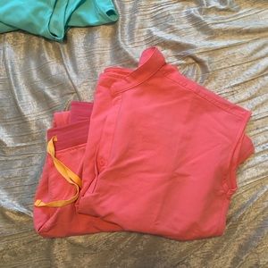 Figs Neon pink scrub set